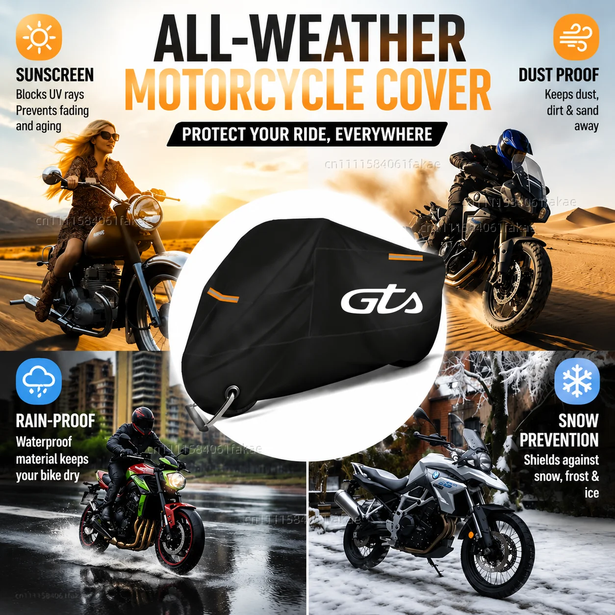 Motorcycle Cover Waterproof Outdoor All Season Dustproof UV Protective Moto Scooter Rain Cover For Vespa GTS 125 150 300 Super image 6
