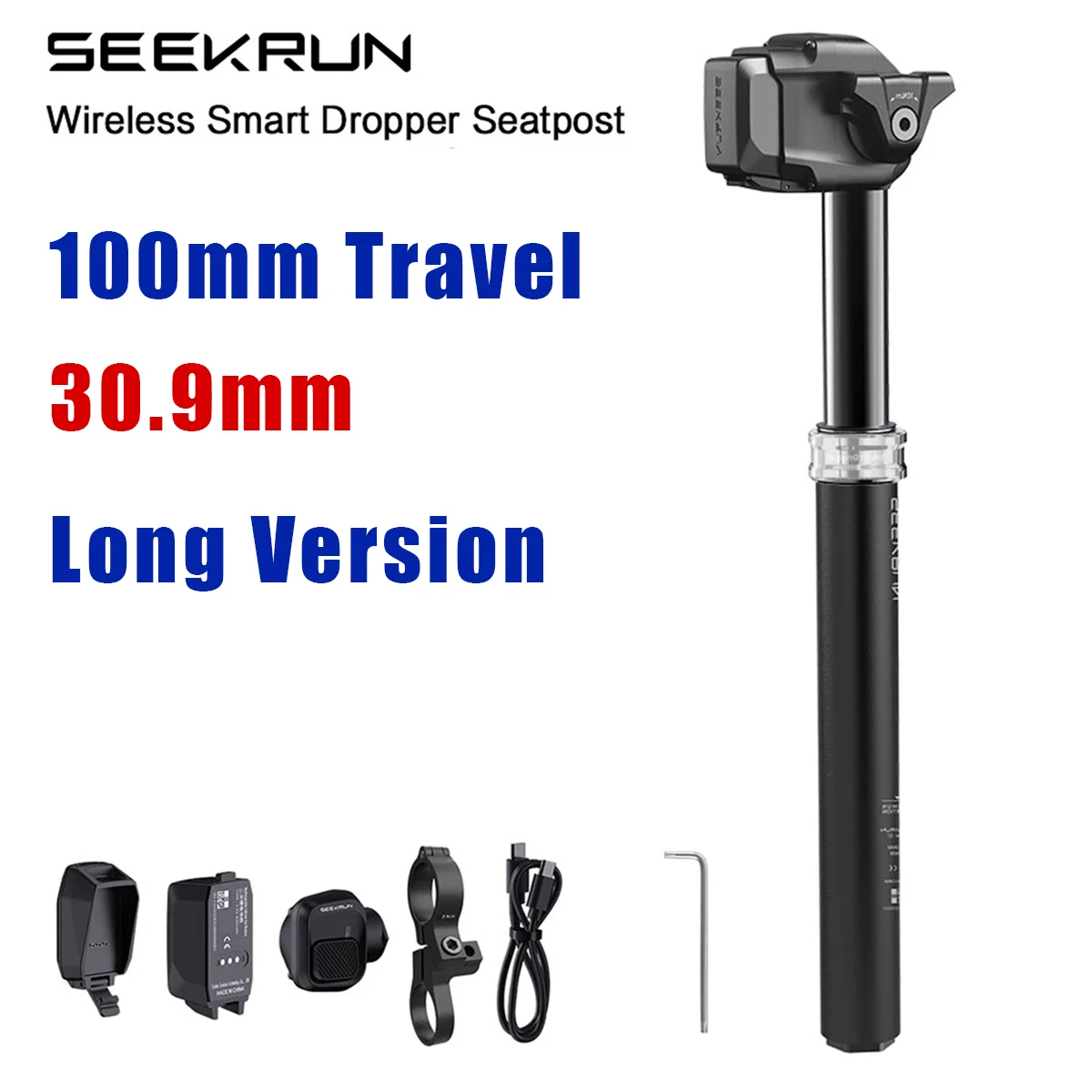 SEEKRUN S7 Wireless Dropper Seatpost MTB Bike 120/150/175mm Travel 30.9 31.6mm Electronic Adjustable Bicycle Saddle Post image 3