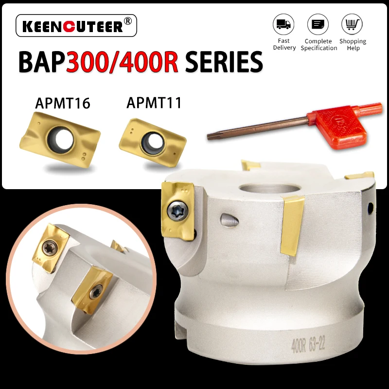 Ferramentas do Cortador de Trituração da Cara do Ombro do Cnc Inserção do Carboneto Bap300r Bap400r Bap400r Apmt1135 Apmt1604