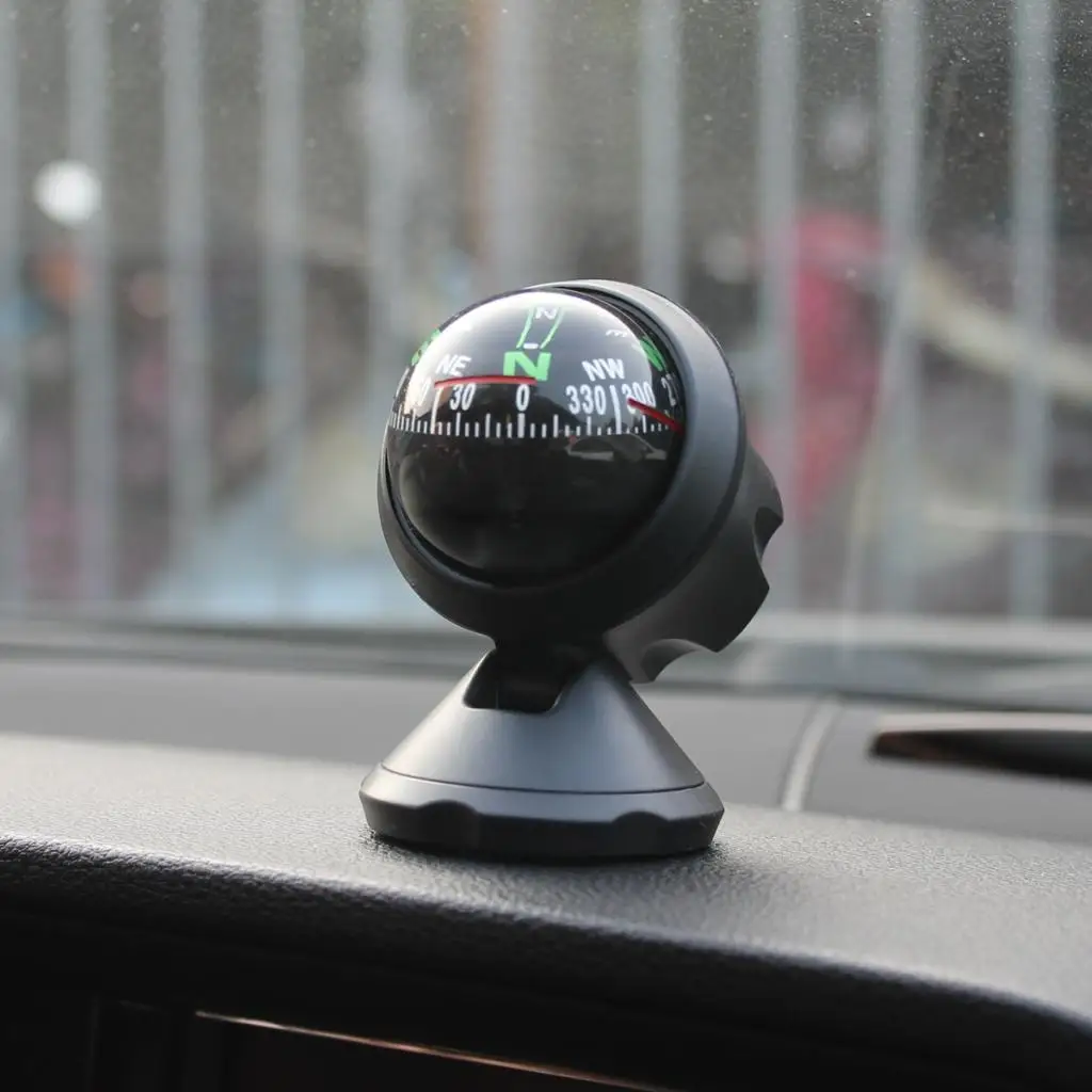 Car Compass, Black Built- Navigation for Vehicles Boat Marine Car Accessories