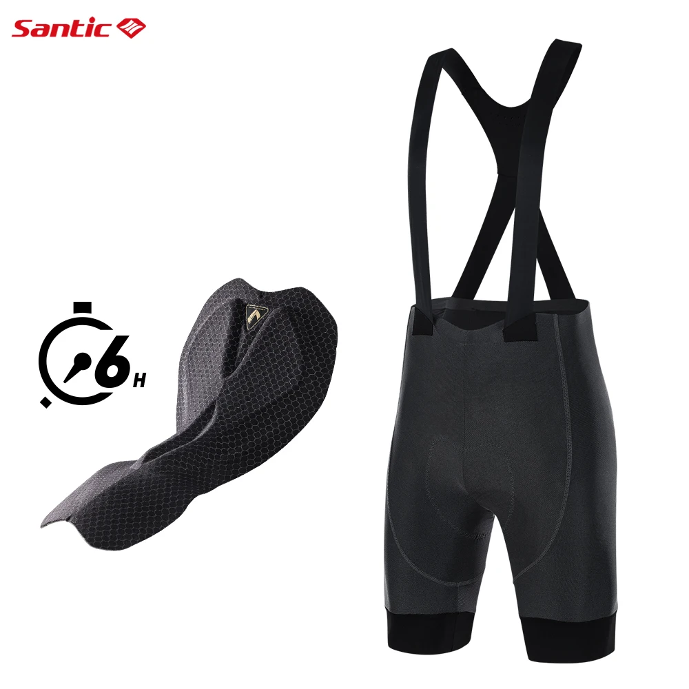 

Santic Men's Summer Cycling Bib Shorts 120KG 3D Padded Long Distance Road Bike Shorts TM24C05185