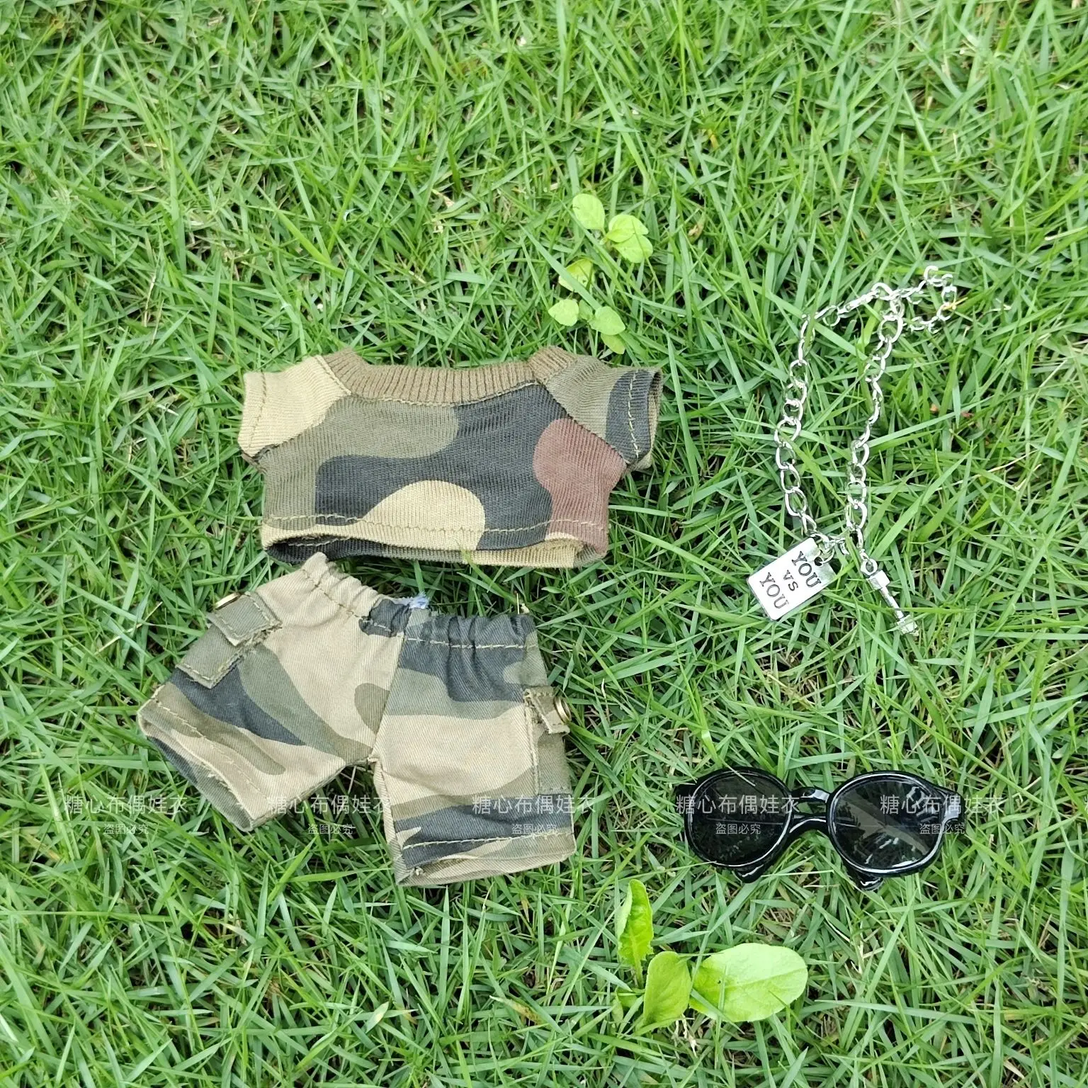 

Suitable for 15cm 17cm Doll Clothes Camouflage series summer