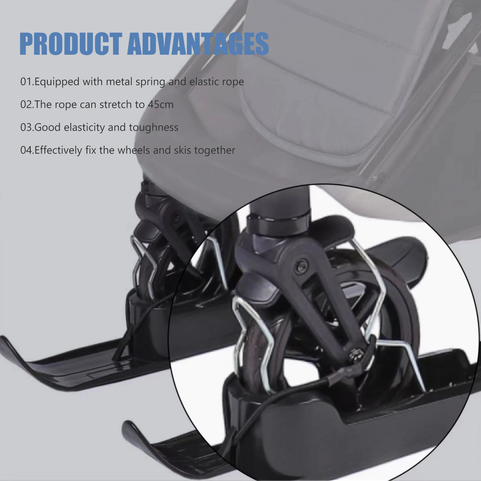 

Scooter Ski Sled Balancing Snowboard for Kids Electric Scooter Winter Fun Lightweight Small Size Strong Cold Resistance Easy