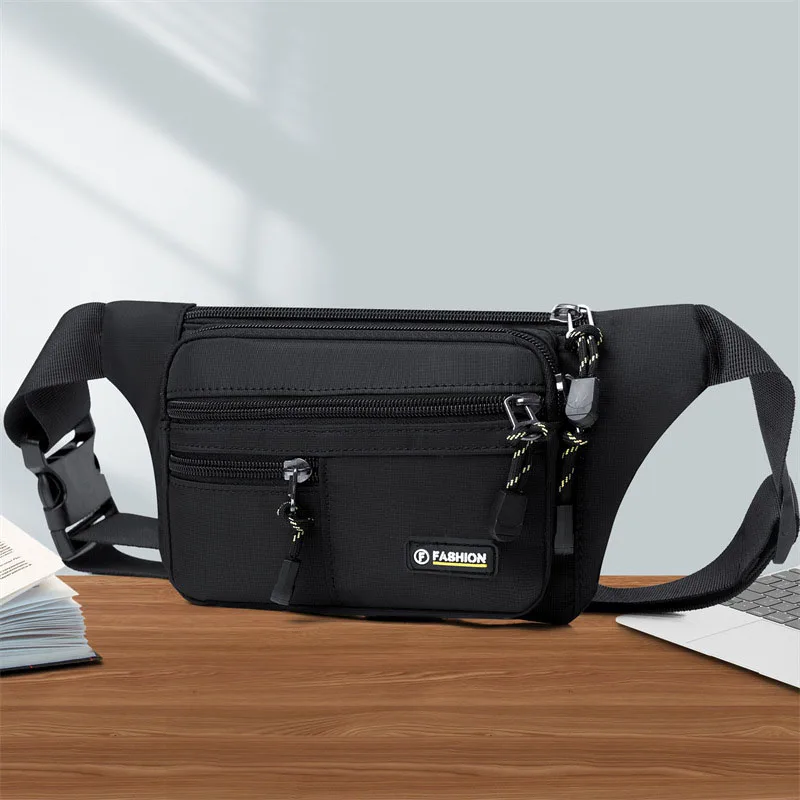 Large Capacity Anti-theft Male Belt Close-Fitting Waist Bags Multi-Functional Shoulder Bag Men Oxford Fanny Chest Fanny Pack