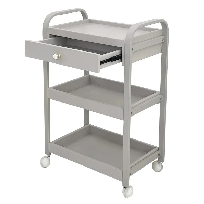 Beauty Salon Tool Car Barbershop Salon Trolley Multifunction Bedroom Salon Trolley Carrello Attrezzi Metal Beauty Furniture ZT