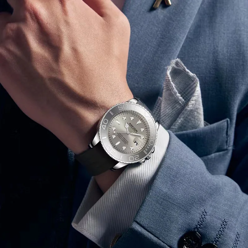 Reloj de pulsera de cuarzo de lujo para hombre, reloj automático de tendencia para hombre, relojes mecánicos, tendencia de moda, nuevo diseño resistente al agua