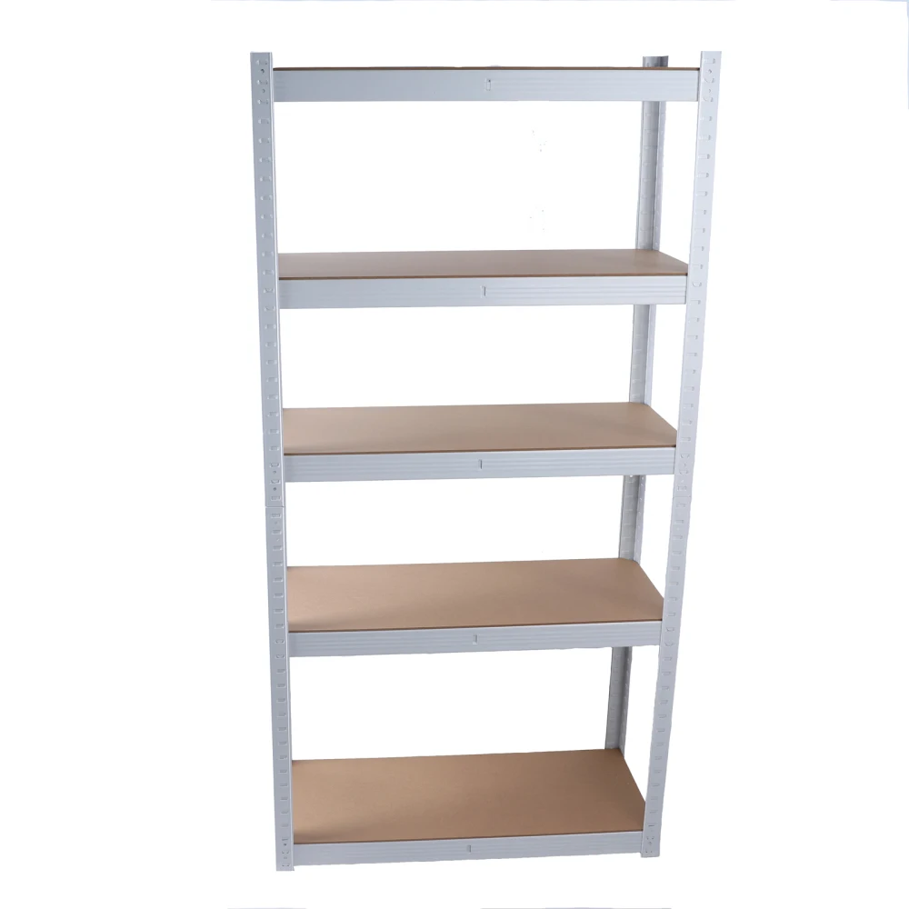 Scaffale in metallo bianco a 5 livelli, regolabile, resistente, ripiani multiuso, 29" L x 12" P x 59" A, ideale per garage, stoccaggio