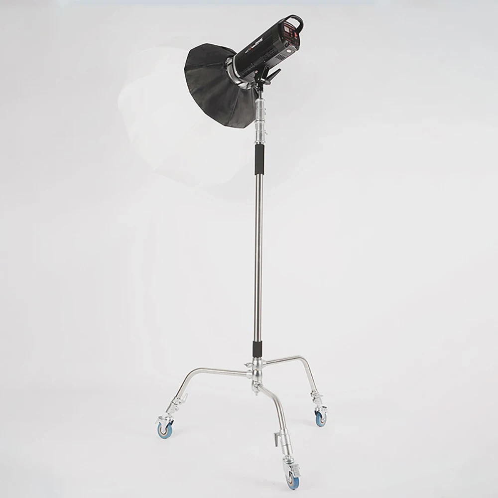 MIAOTU 3Pcs C-Stand Swivel Caster Wheel Set 22MM 24MM Diameter For Photography Century Foldable Light Stand Tripod Magic Leg