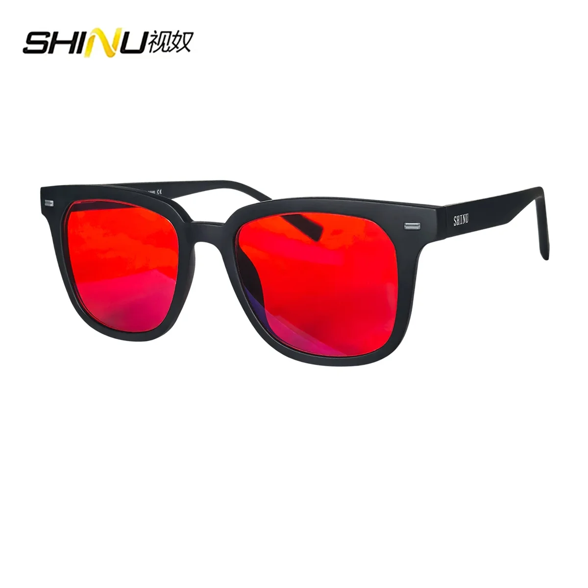 Anti Blue Light Rest Glasses For Good Sleep Red Lenses, Orange Computer Glasses For Long Time Working Or Gaming, Clear Glasses