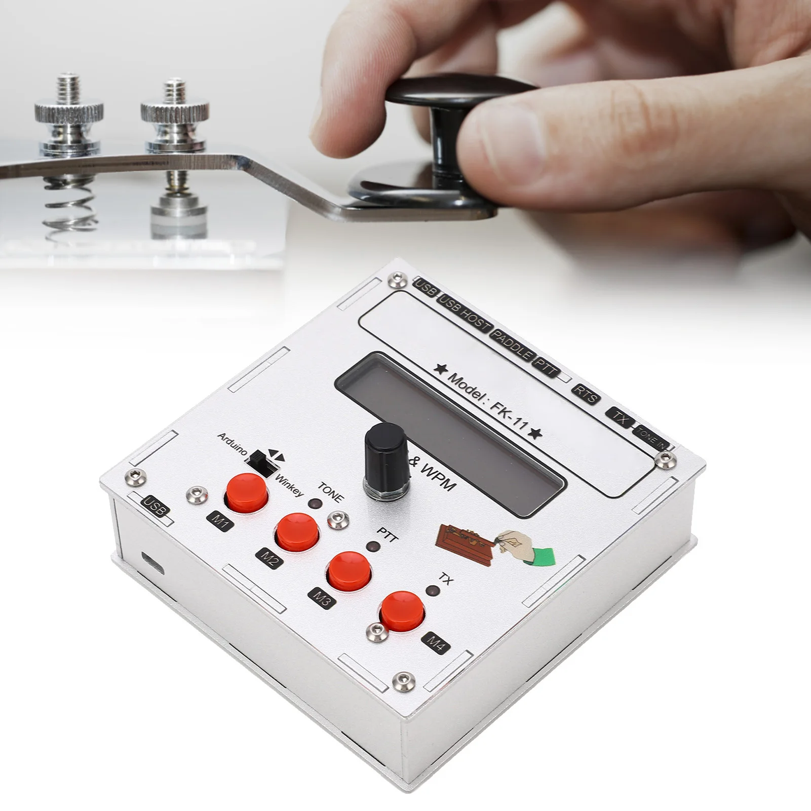 

K3NG Keyer Module K3NG Keyer Open Source CW Morse Aluminum Alloy K3NG Keyer for LCD Display Keyboard K3NG Keyer Tool Keyer