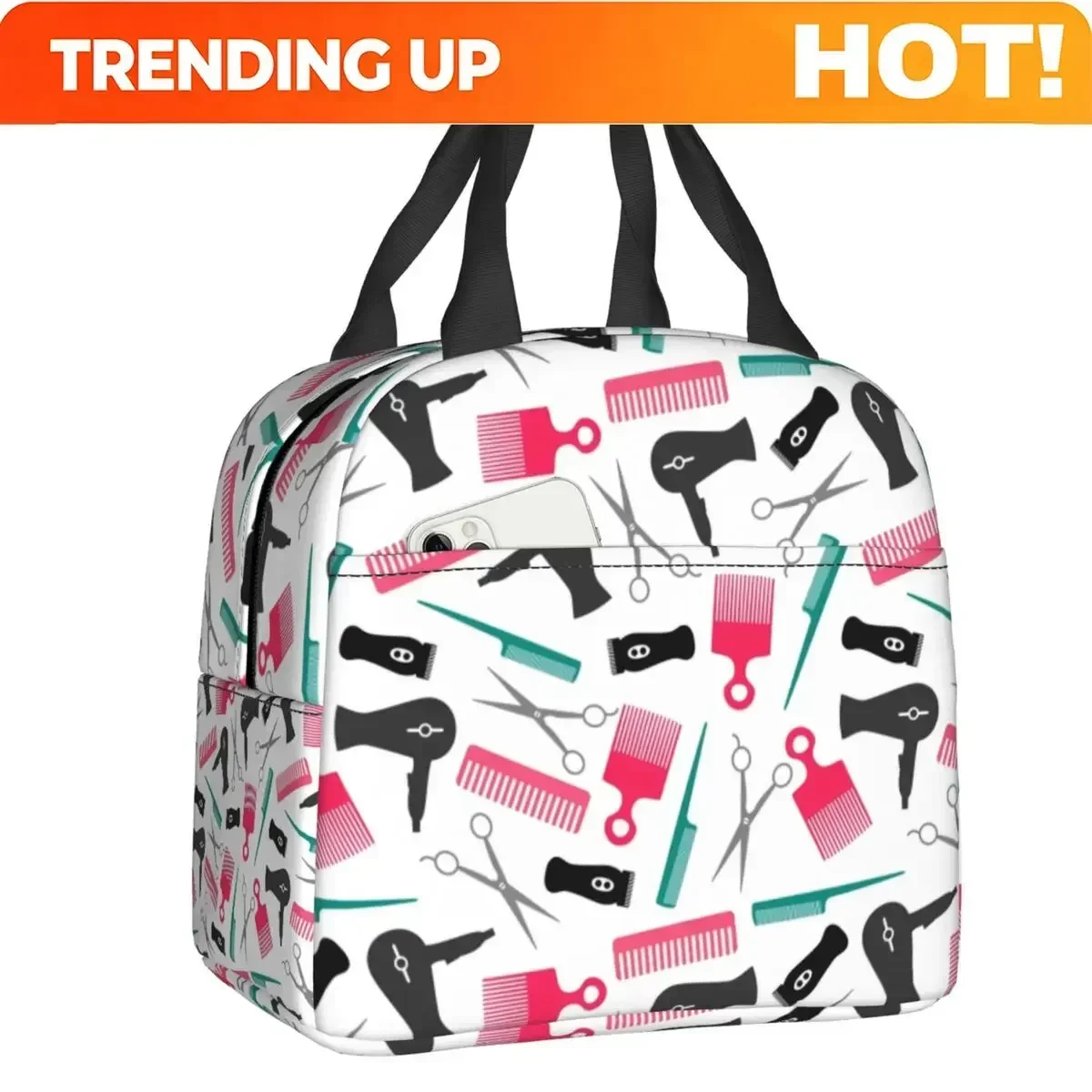 Custom Bag Custom Custom Salon Hair Dressing Tool Resuable Lunch Boxes Women Waterproof Hairdresser Barber Cooler Thermal Food I
