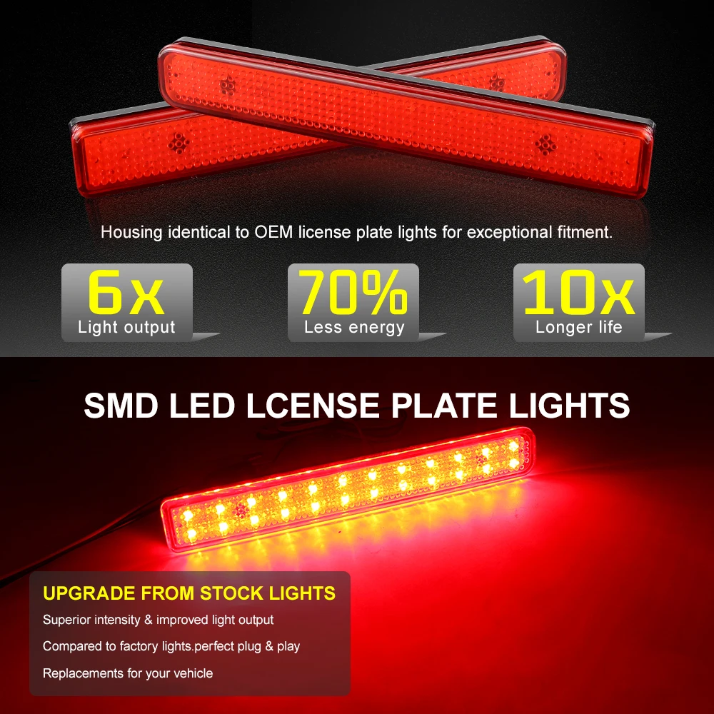 2Pcs Car LED Rear Bumper Light for Suzuki Wagon R Stingray Running Brake Signal Lights Reflector Accessories
