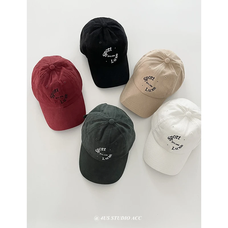 Soft Top Beautiful Retro Embroidered Letter Baseball Cap Men's and Women's Korean-Style Summer Sun-Poof Peaked Cap