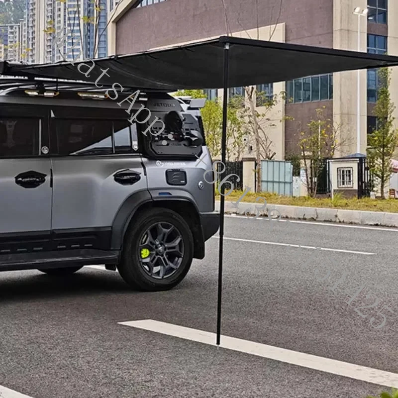 

Усиленный алюминиевый багажник на крышу с откидной боковой лестницей и креплением для тента T1