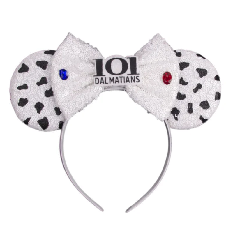 

Fine Disney 101 Dalmatians Ear Headband for Adults Cruella de Vil Hairbands Women Spots Bow Hair Accessories Kids Girls Headwear