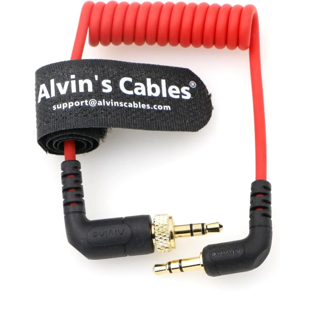 

Alvin's Cables Locking 3.5mm TRS to 3.5mm TRS Audio Cable for Sennheiser Deity TC-1 TRS Coiled Cable for DSLR| Mirrorless Camera
