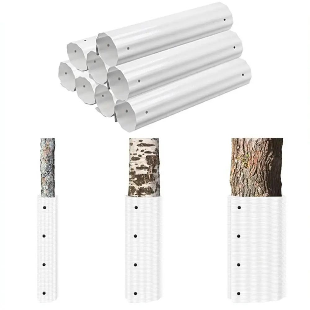Durable Tree Guard Plastic Sleeve Wrap Protector For Gardening Plants Shield Against Rodents And Lawn Equipment Damage