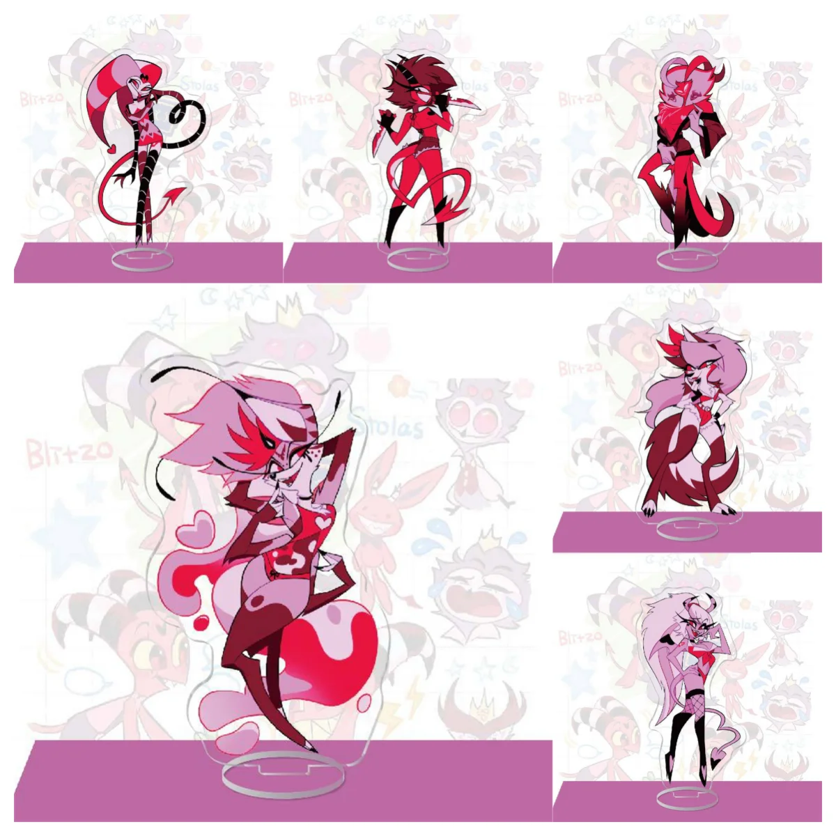 Anime Boss Hazbin Hotel Acrylic 15cm Stand Keychain Decoration Desk Figure Display Fan Gift Goods Birthday Collection