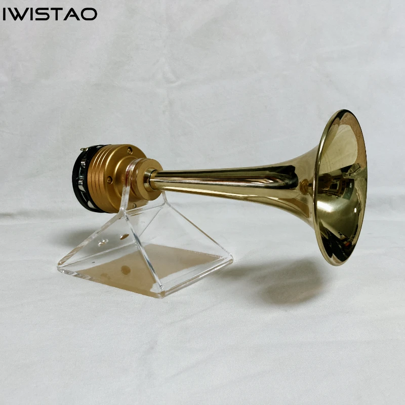 

IWISTAO Long 4 inch Supper Tweeter 1 Pair Copper Horn Brass horns Neodymium Copper Film 6Ω 30W 625HZ-40kHz