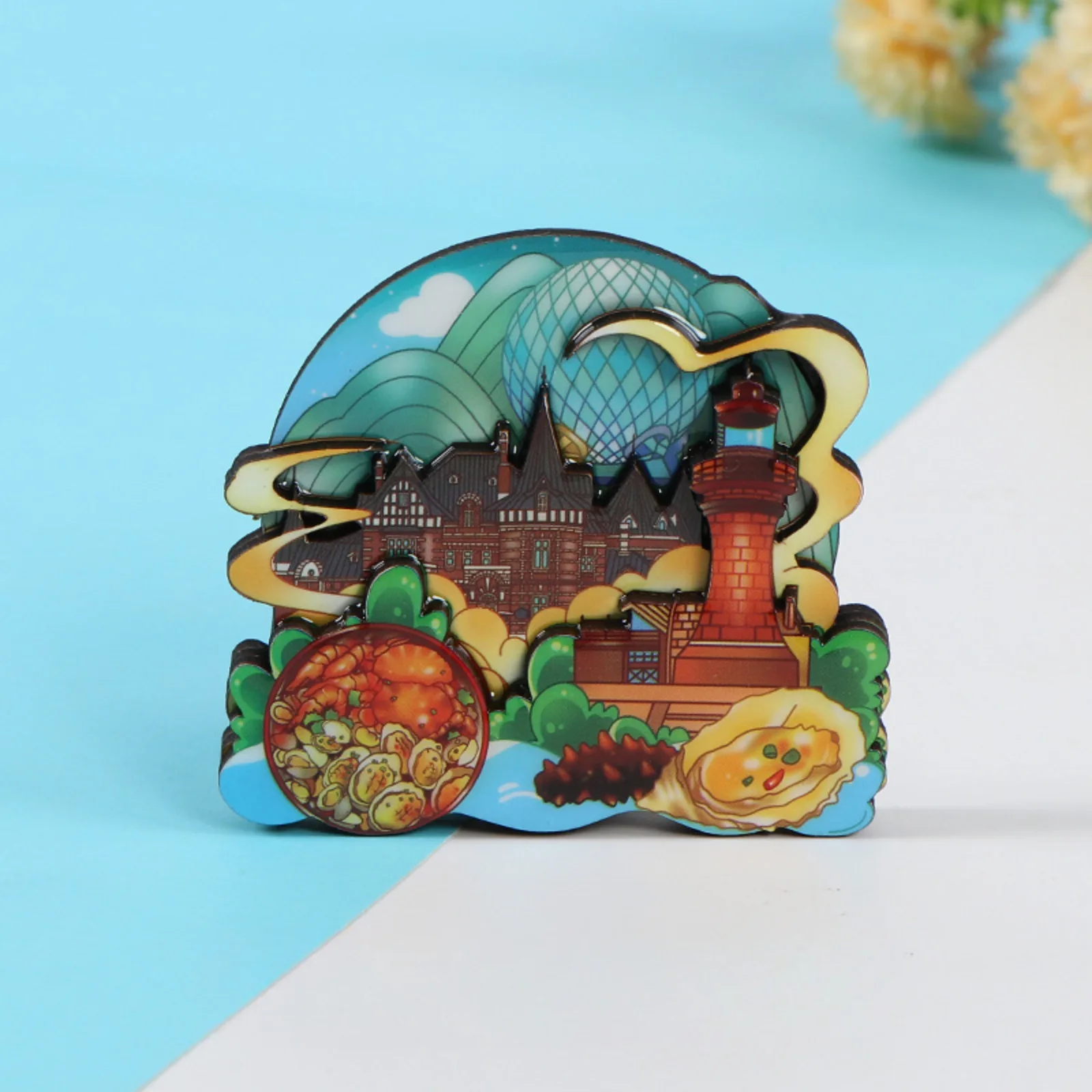 

Wooden Landmarks Refrigerator Magnets Chinese Local Specialties Home Decor Fridge Stickers China Travel Souvenir Gift