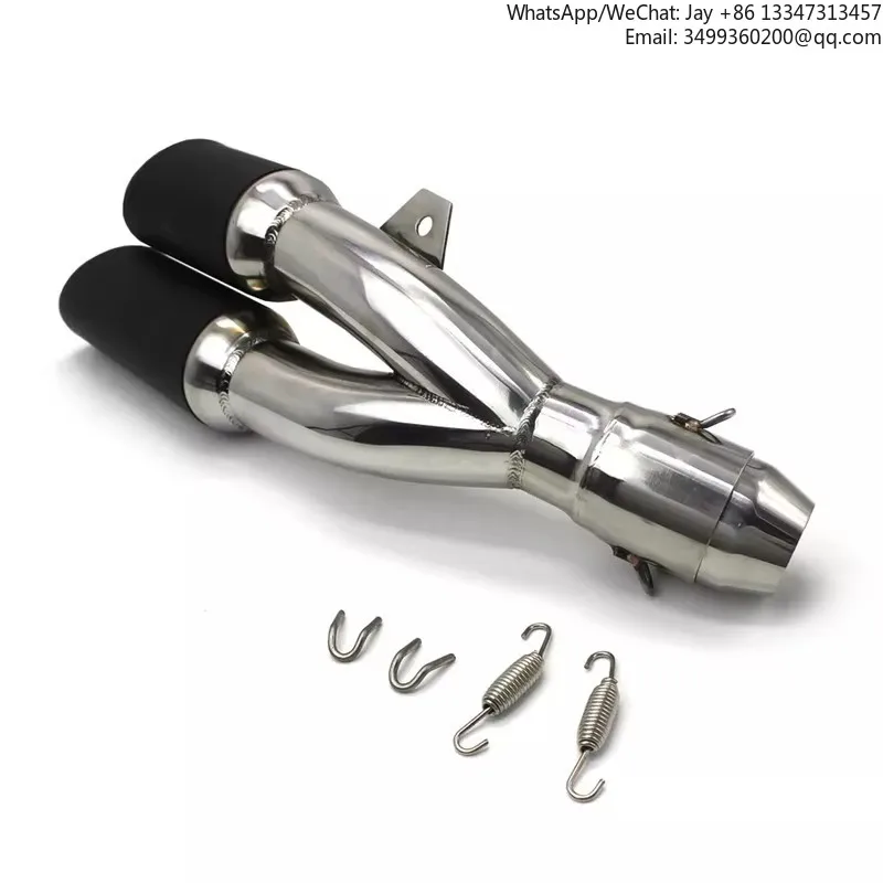 

Motorcycle Exhaust Muffler Slip On Motorcycle/scooter Exhaust Stainless Steel Dual Outlet
