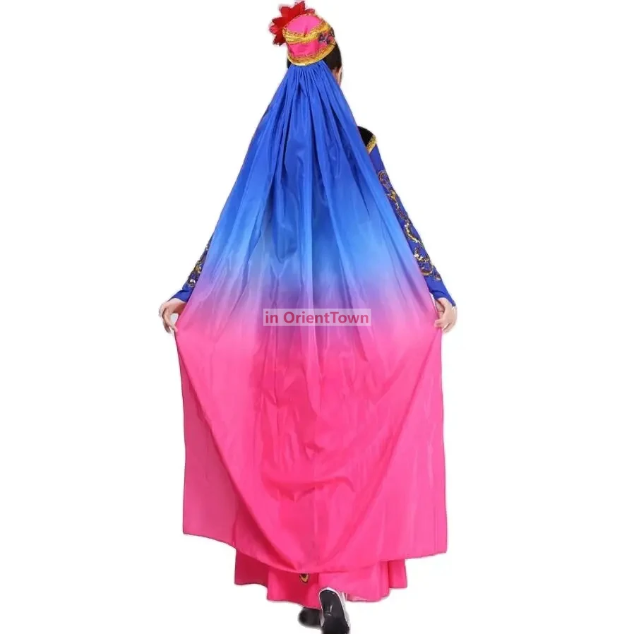 Uygur Festival Party Stage Wear Chinese Folk Dance Costumes Xinjiang National Traditional Female Clothes