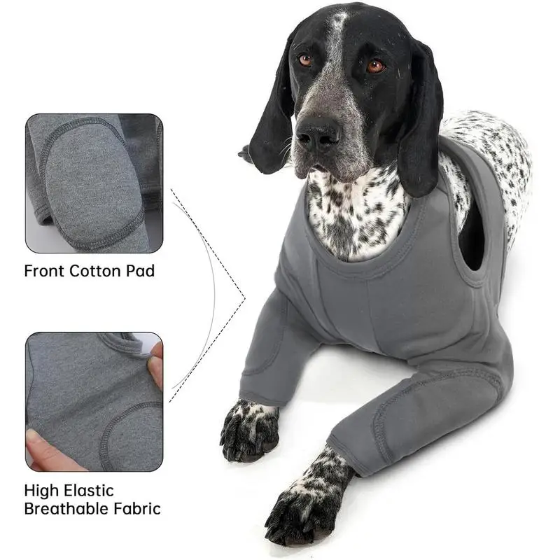 Dog Recovery Sleeve For Front Legs Polyester Dog Dress Elbow Brace Front Legs Protective Sleeve Medium Small Large Dogs Supplies