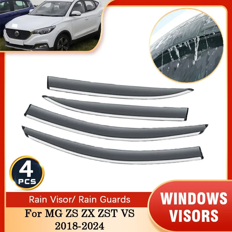 

For MG ZS ZX ZST VS 2018~2024 Rain Sunshade Window Visor Windshield Deflectors Protective Cover Ventilation Accessory Vent visor