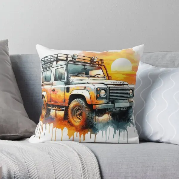 Watercolor Defender Sunset  Printing Throw Pillow Cover Comfort Fashion Hotel Bedroom Fashion Anime Pillows not include One Side