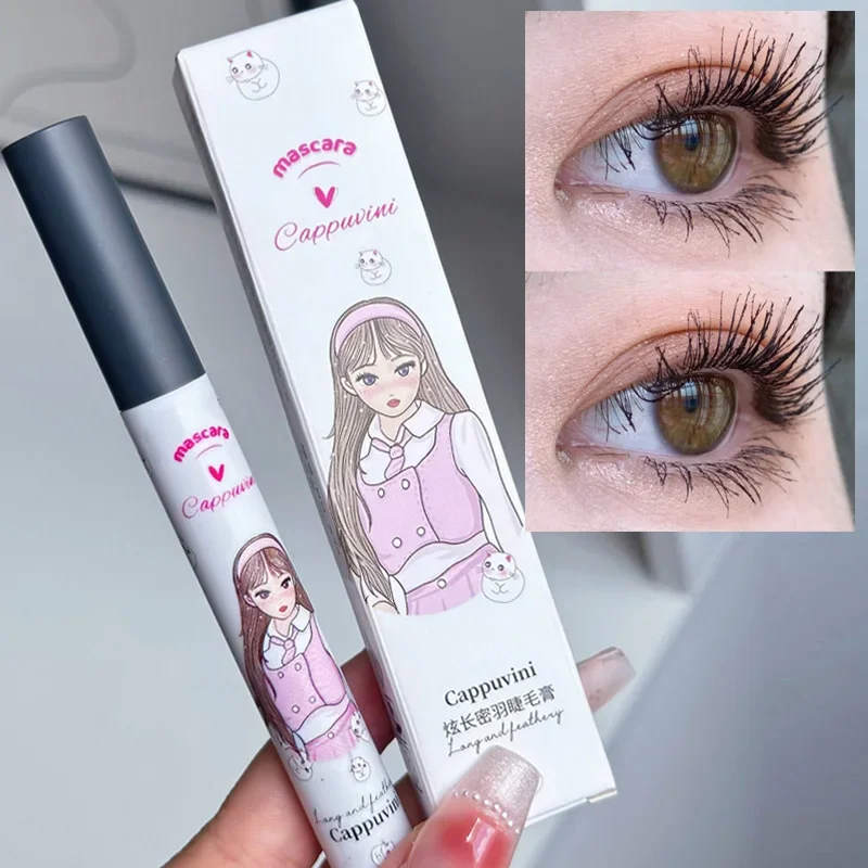 Cartoon Girl Black Mascara Lengthens Eyelashes Extra Volume Waterproof Natural Lashes Women Professional Makeup Korean Cosmetics