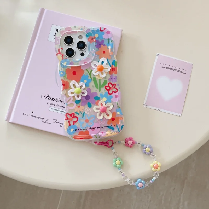 

Dual-strap full-screen flower doll wristbandiphone 17pro max