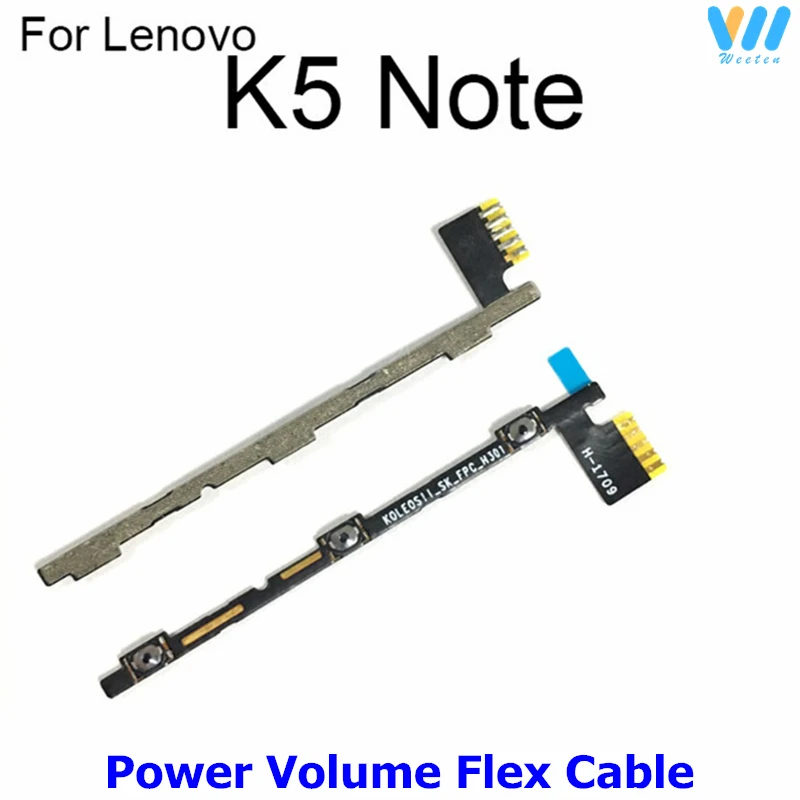 ON OFF Power Volume Side Buttons Flex Cable For Lenovo K5 Note K52E78 /K5 Play/K6 Note K53a48/ K6 Power K33A42 Repair Parts New