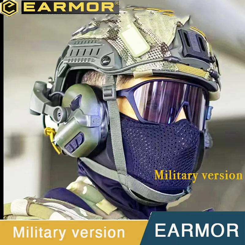 Earmor M31X-Mark3 helmet headphones, shooting earmuffs, hearing protectors, air gun helmet isolation sound insulation earmuffs