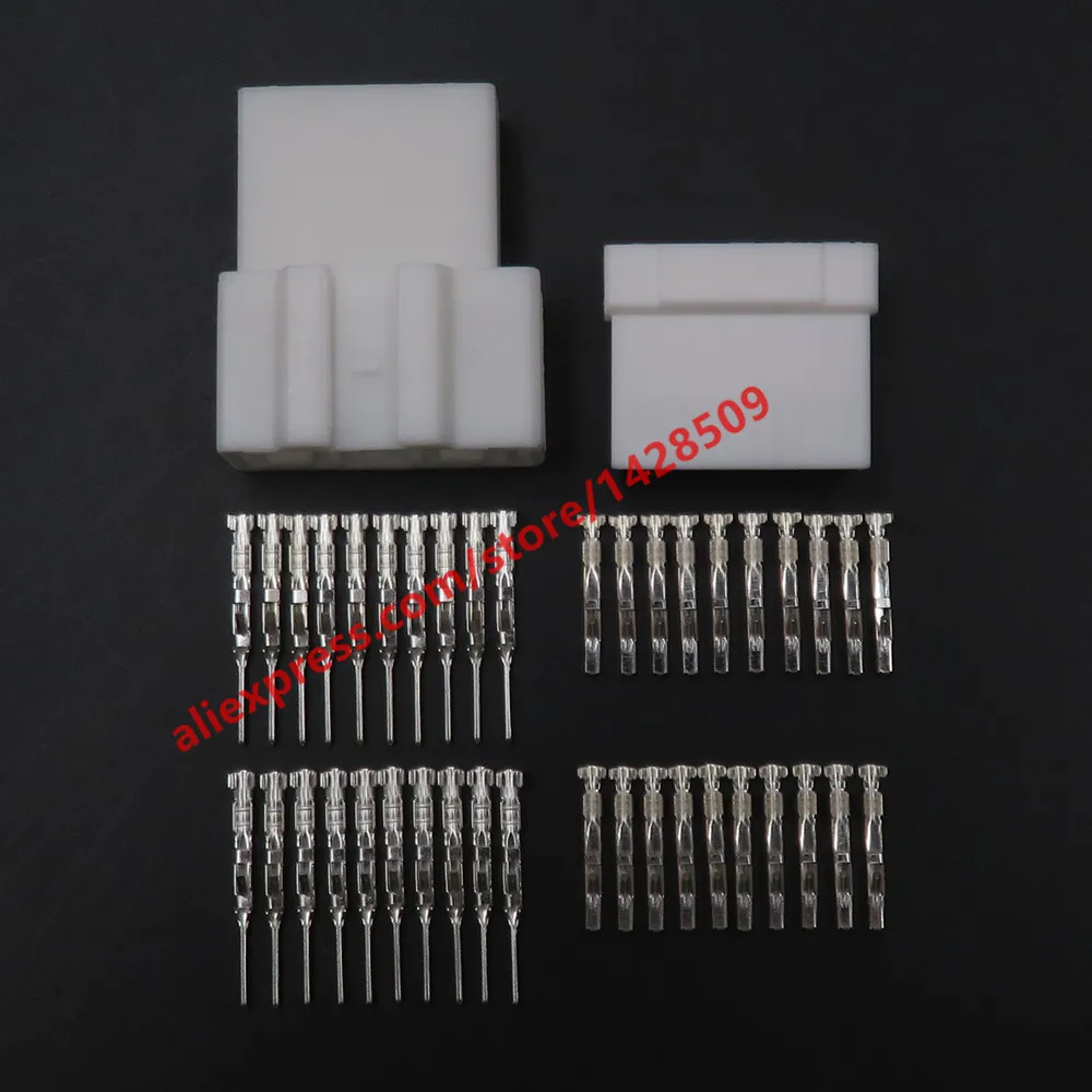 1 Set 20 Pin Auto Parts Automobile Male Female Unsealed Wire Socket Car Replacement Connector 6098-4589 6098-4595
