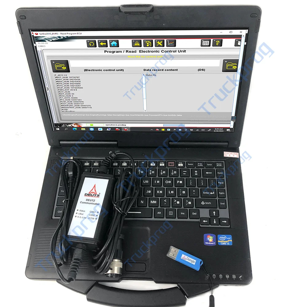 

CF53 Laptop for Deutz DeCOM Diagnostic Interface with SerDia Software Multilanguage Diesel Engine Diagnostic tool key dongle