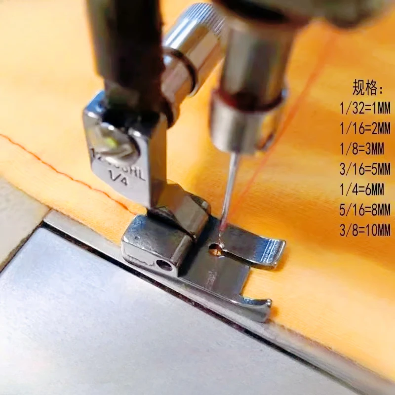 Flat car fixed block presser foot 0.1/0 3/0.6 mm left/right stop tangent embossing line 12463RH/LH