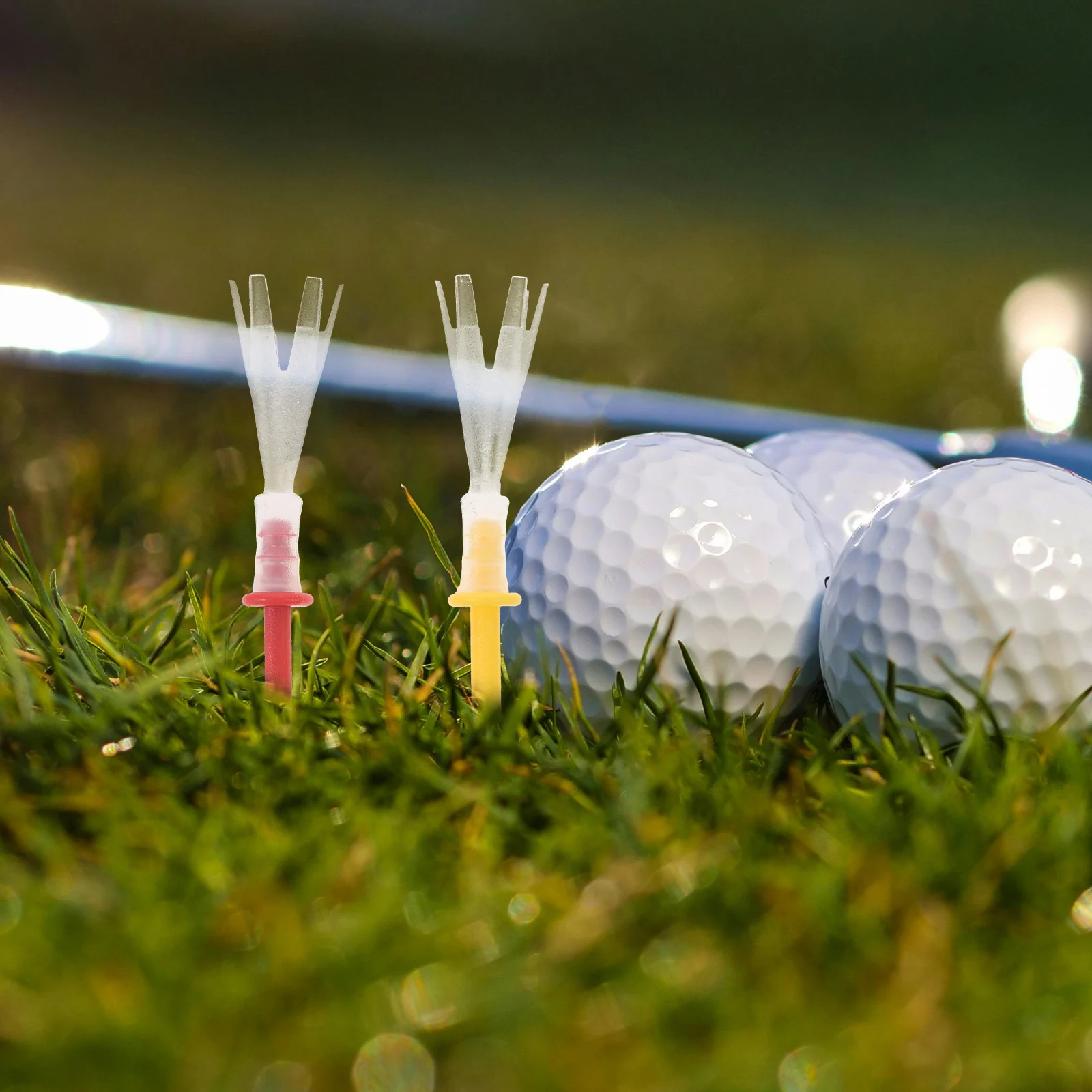 

10pcs Golf Tees 4 More Yards Reusable Plastic Tees Distance 100 Hits Straighter Driving Aid Core Green Fairway
