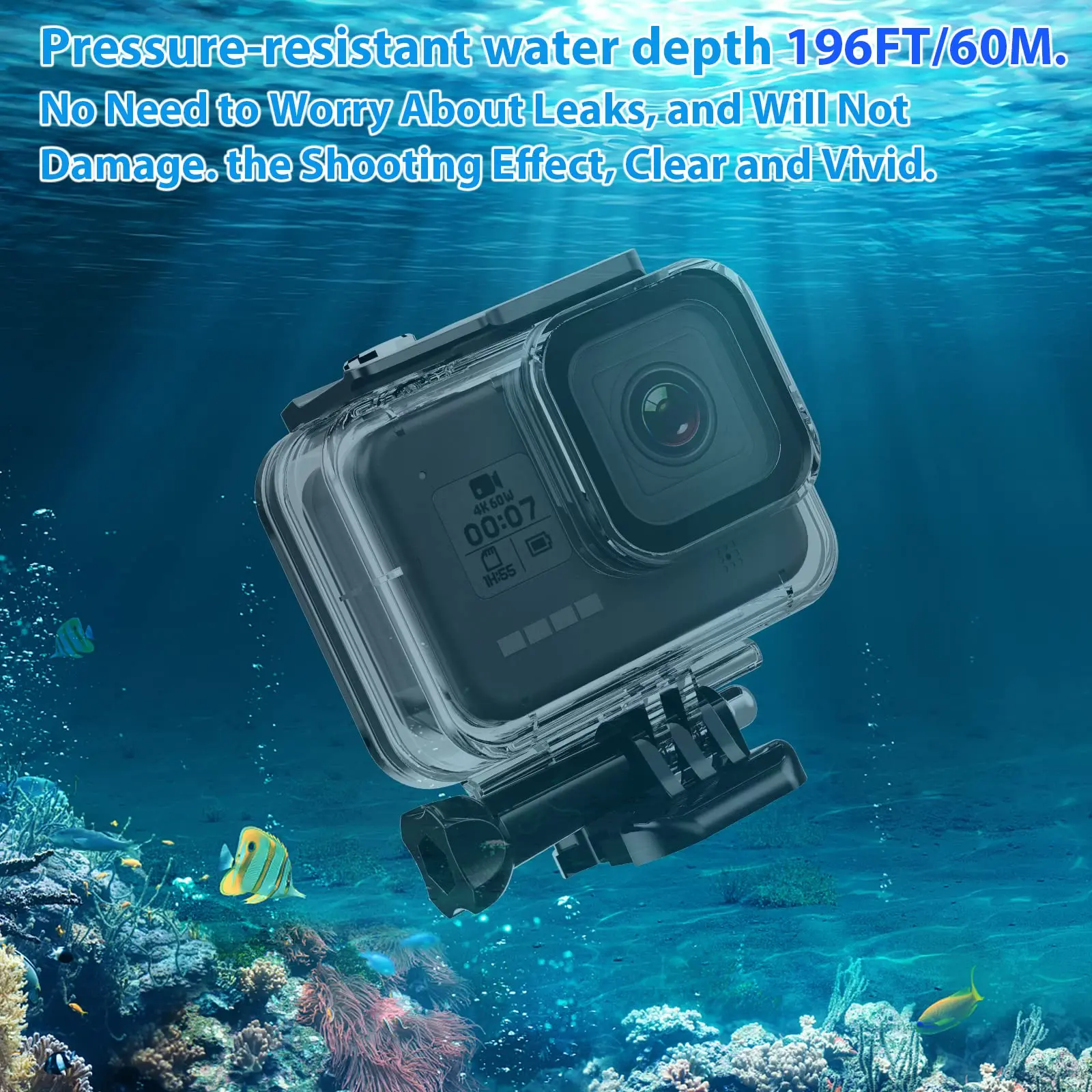 For GoPro Hero 8 Waterproof Case Diving Underwater Housing Cover For Go Pro 8 Black Case Shell Filter Action Camera Accessory