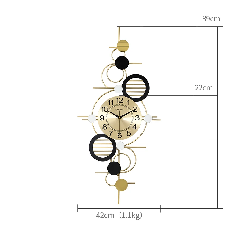 Relógio de parede moderno minimalista, Sala de estar, Decoração, Luz elegante e criativa, Luxo, Sala de jantar, Design moderno