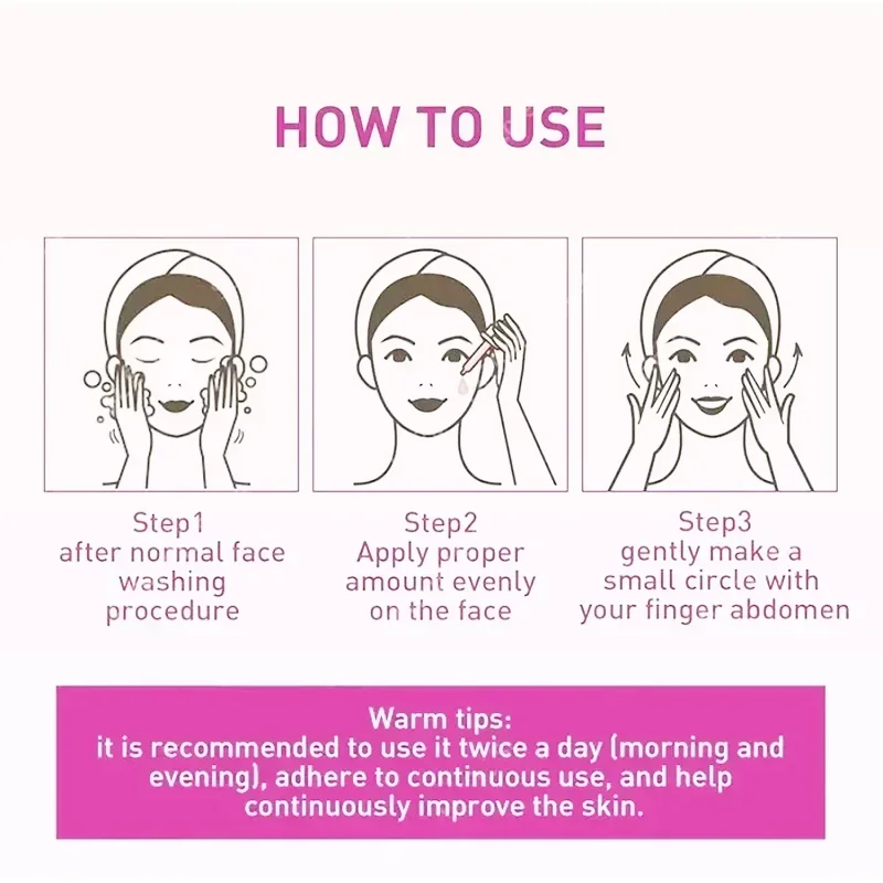 مصل فعال مضاد للتجاعيد وتأثير الشيخوخة ، يزيل تجاعيد الوجه ، تفتيح البشرة ، يتلاشى الميلانين ، مضاد للتجاعيد