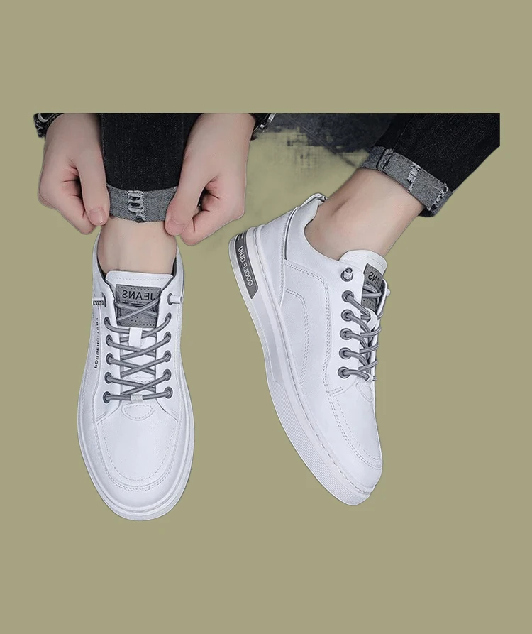 

Men Slip on Skate Flats Non Slip Youth Shoe Mens Leather Shoes Fall Fashion Sneakers for Driving Walking Office Comfortable