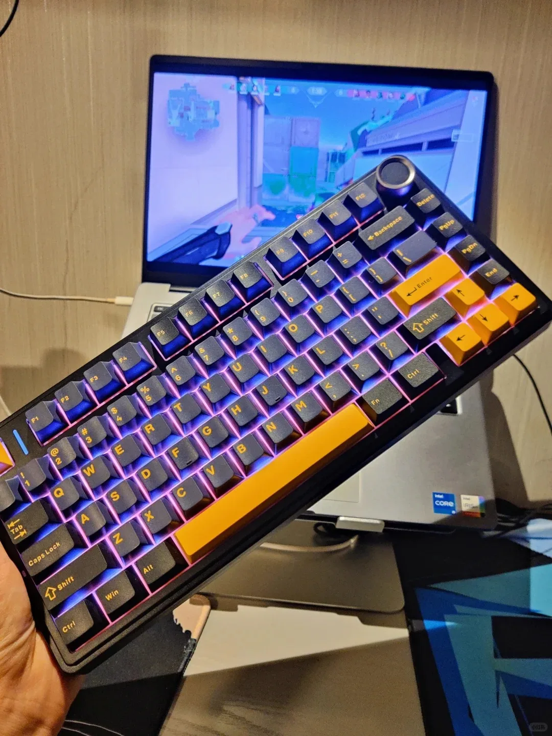 

Механическая клавиатура AULA F75MAX, настраиваемая трехрежимная беспроводная RGB-клавиатура для игр и киберспорта, отображение клавиш с боковой печатью, колпачки для клавиш