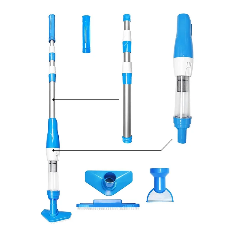 ¡Promoción! Aspiradora de piscina portátil 3 en 1 aspiradora de piscina inalámbrica para piscinas elevadas e empotradas, bañeras de hidromasaje, spas enchufe europeo