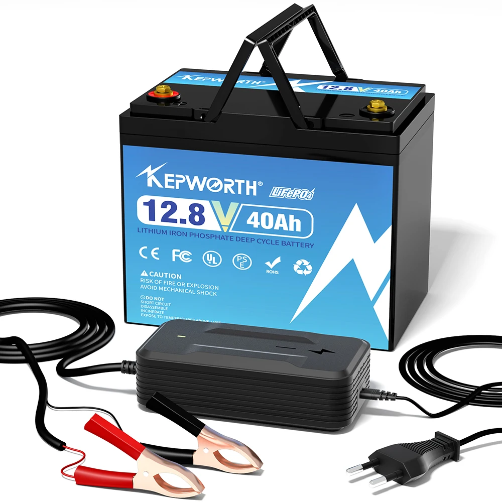 Kepworth – Batterie lithium-fer-Phosphate LiFePO4 pour voiturette de Golf, appareil de stockage d'énergie solaire pour camping-car avec BMS 40, 60, 80, 100, 120Ah et 12 ou 24V