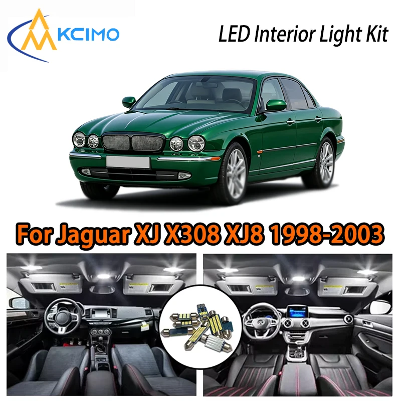 

For Jaguar XJ X308 XJ8 XJR 1998-2003 LED Interior Lights, Super Bright , Easy Install Two Colors White Ice Blue