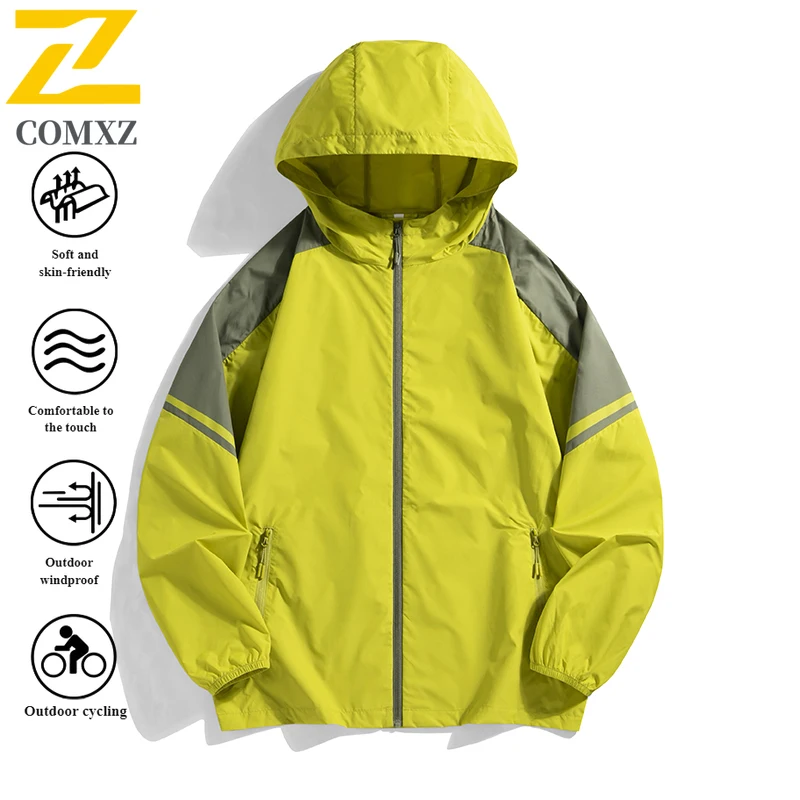 سترة حماية من الأشعة فوق البنفسجية للربيع والصيف للجنسين بعامل حماية من الأشعة فوق البنفسجية 50+ معطف جلد صيد خارجي خفيف الوزن وسريع الجفاف مع تقنية كتلة الألوان