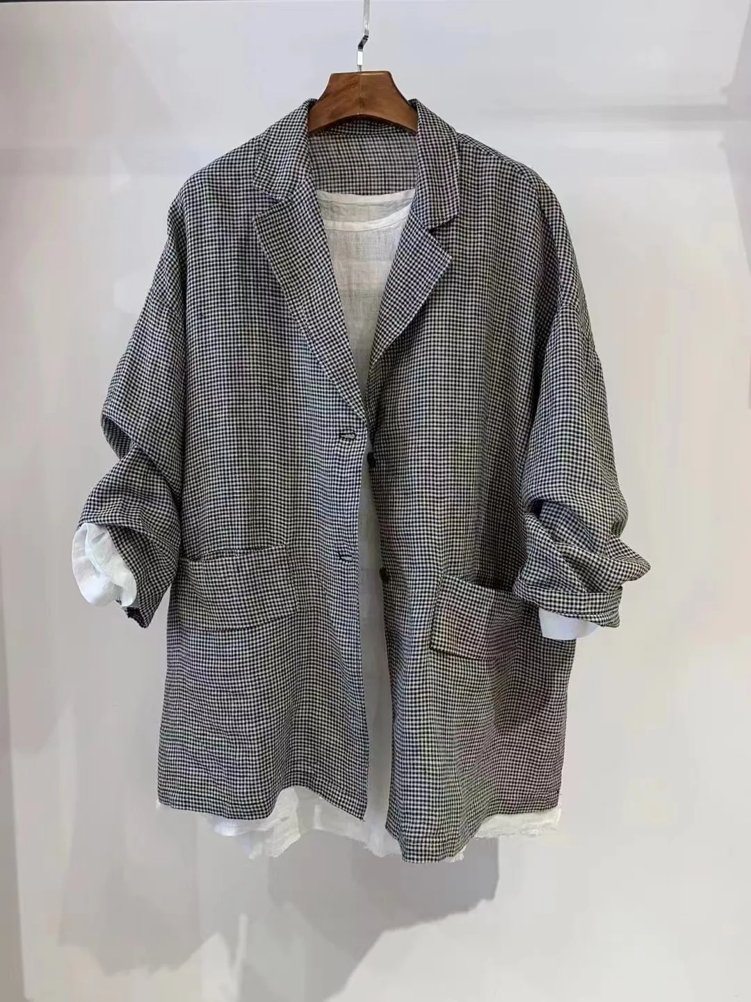 SuperAen Retro Elegant Cotton and Linen Blazers for Women Spring New Japan Style Loose Simple Sun Protection Casual Coats