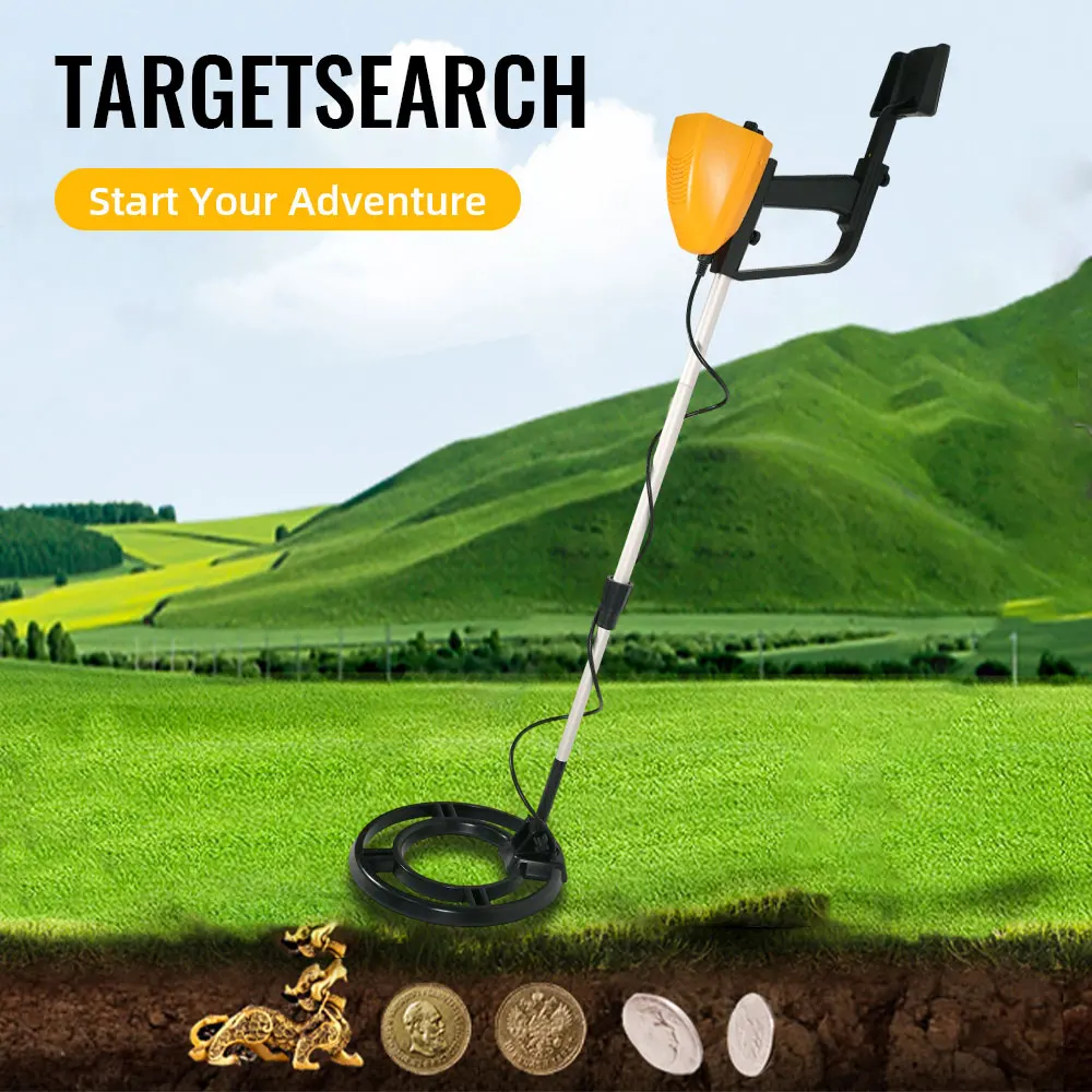 

MD940 Высокоточный металлоискатель подземный золотой сокровище ЖК-дисплей Водонепроницаемая катушка Регулируемая длина для профессионального использования