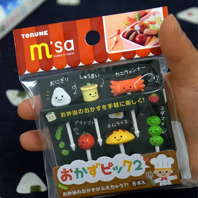 Torune Cartoon Bento Fruit Decoration Sign Fixed Dessert Cake Sandwich Kitchen Cooking Utensils Plastic Animal Shape P-3419