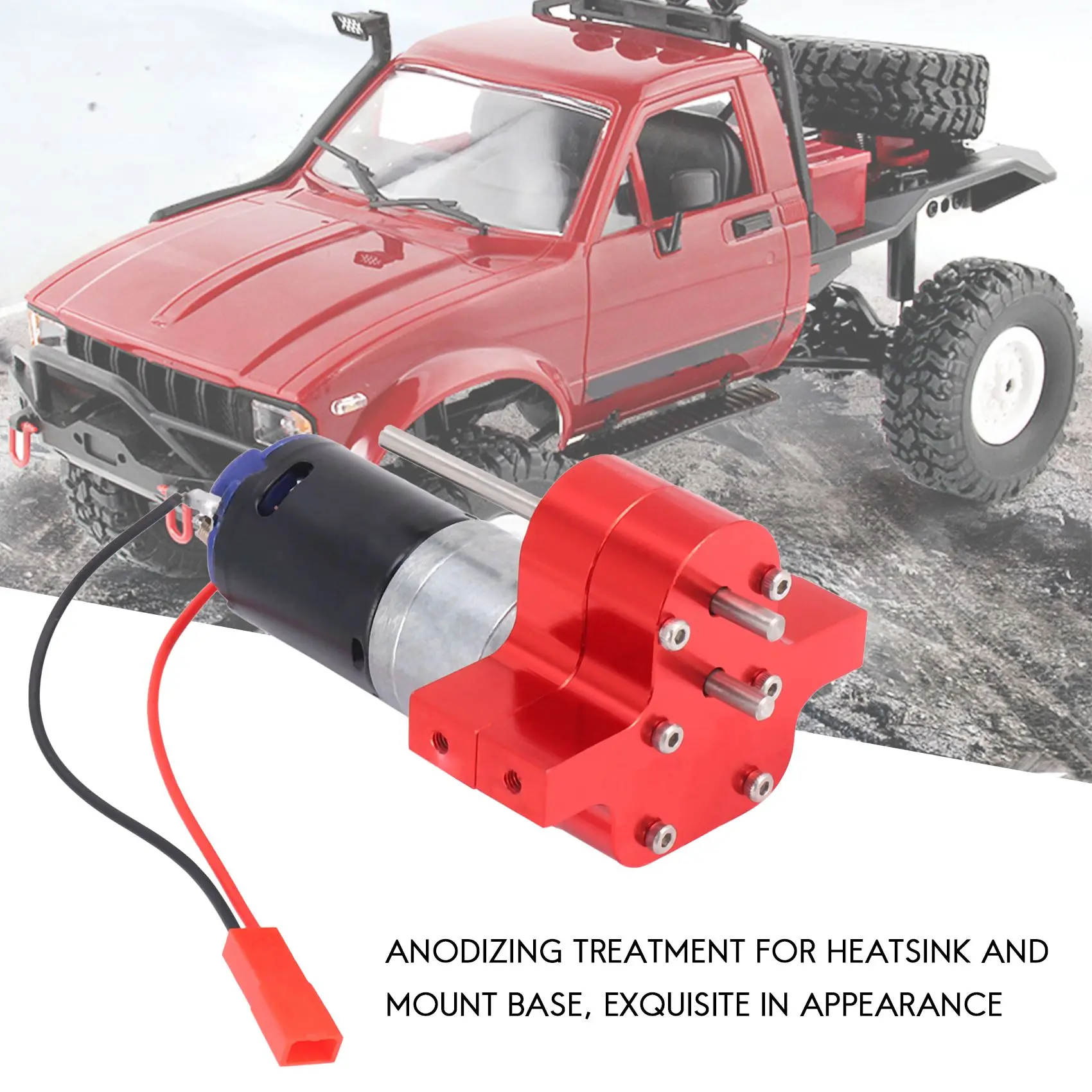 

Ultra-Durable Metal Transmission Gearbox 370 Motor with Drive Shaft Upgrade Accessories for WPL C14 C24 B24 B36 MN D90 MN99S RC